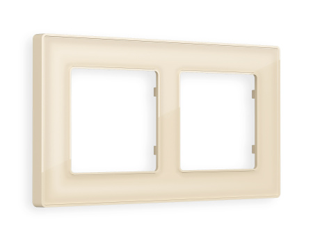 Рамка ALFA Arctic (Бежевый Стекло органическое) 2-ая AF580302