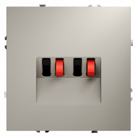 Розетка акустическая встраиваемая VOLTUM S70 4-местная, (кашемир)