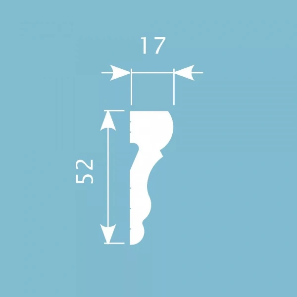 Молдинг MX036, 52х17, 2000мм, Экополимер/15