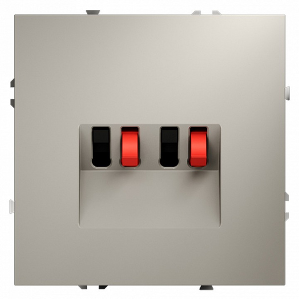 Розетка акустическая встраиваемая VOLTUM S70 4-местная, (кашемир) Розетка акустическая встраиваемая VOLTUM S70 4-местная, (кашемир)