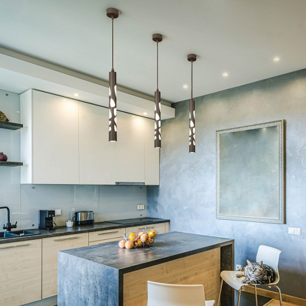 Подвесной светодиодный светильник DLR037 12W 4200K кофейный Eurosvet DLR037 12W 4200K