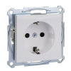 SE Merten SM Бел Актив Розетка с/з с защитными шторками безвинт. зажим