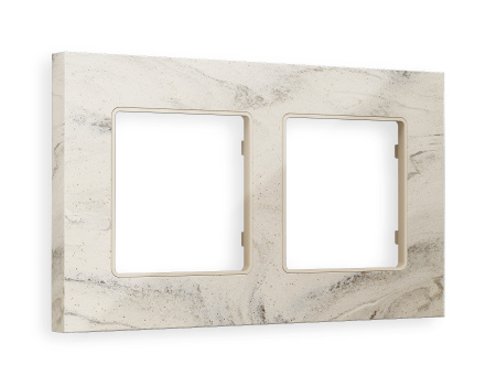 Рамка ALFA Grand (Серо-бежевый мрамор) 2-ая AF930602