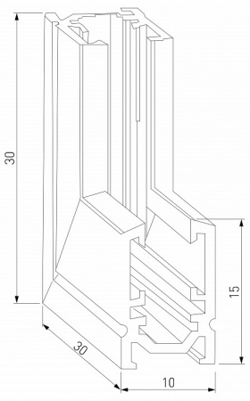 Mini Magnetic Коннектор угловой внутренний для накладного шинопровода (черный) 85180/00 Elektrostandard Mini Magnetic a065640