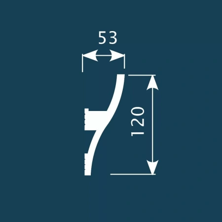 Карниз KX002, 120х53, экополимер
