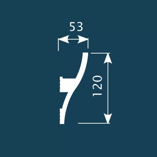 Карниз KX002, 120х53, экополимер