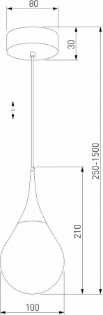 Подвесной светильник 50256/1 LED золото Eurosvet Adour