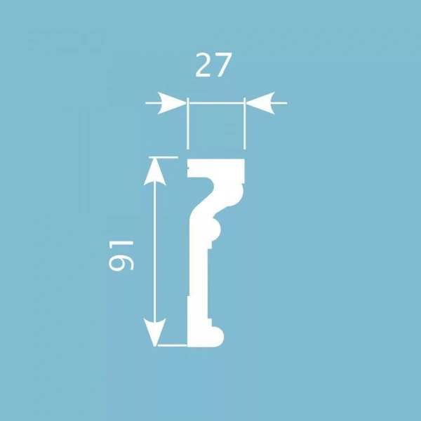 Молдинг MX045, 91х27, 2000мм, Экополимер/16