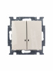 ABB BJB Basic 55 Беж Выключатель 2-клавишный с подсветкой