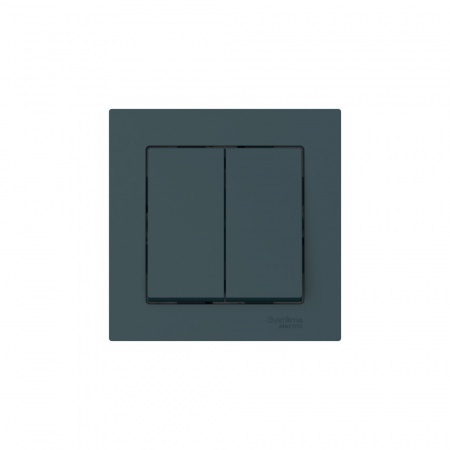 Systeme Electric AtlasDesign Изумруд Выключатель 2-клавишный, сх.6, 10АХ, в сборе, быстрозажим. клем.