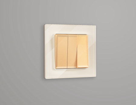 Рамка ALFA Platos (Бежевый Стекло органическое) 1-ая AF330301