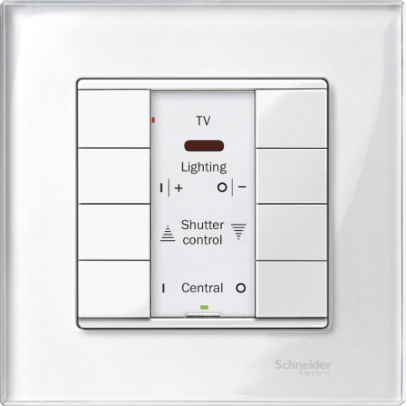 SE Merten SM M-Elegance Стекло Белое Рамка 1-ая