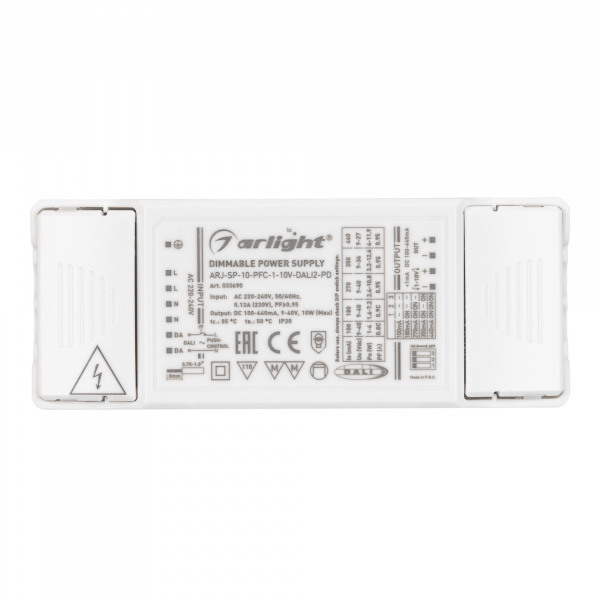 Драйвер Arlight ARJ-SP-10-PFC-1-10V-Dali2-PD 9-40V 10W IP20 0,1-0,44A 033690