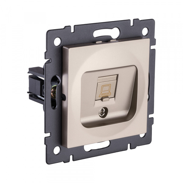 Розетка Ethernet RJ45 Cat.6, золотой Kollinger REA-016GD для Aspekt, Eleganz, Reflex