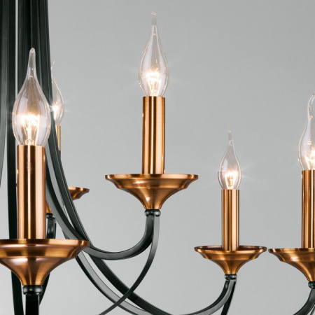 Подвесная люстра в стиле лофт 60098/9 черный Eurosvet Lazzaro