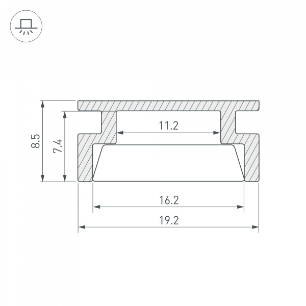 Профиль HR-3000 ANOD (Arlight, Алюминий)