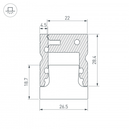 Arlight Профиль ARH-FLOOR27-H28-2000 ANOD (Металл)