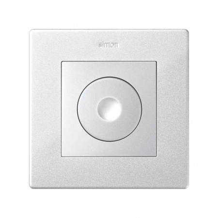 Simon 24 алюминий Светорегулятор поворотно-нажимной проходной 40-450Вт 230В~ й S24 Harmonie