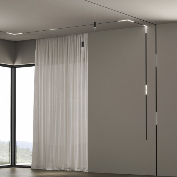 Slim Magnetic Трековый подвесной светодиодный светильник 12W 4200K Amend (чёрный) 85519/01 Elektrostandard Slim Magnetic a063426