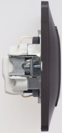 SE Glossa Шоколад Розетка с/з, 16А (в сборе)