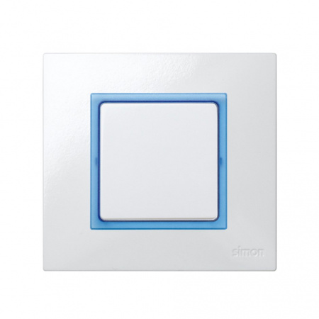 Simon 27 Play Синяя прозрачный Вставка декоративная для рамок с вырезом под декор