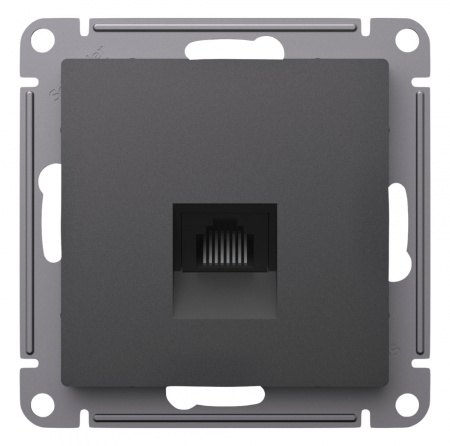 Systeme Electric AtlasDesign Базальт Розетка компьютерная RJ45, кат. 5Е, механизм
