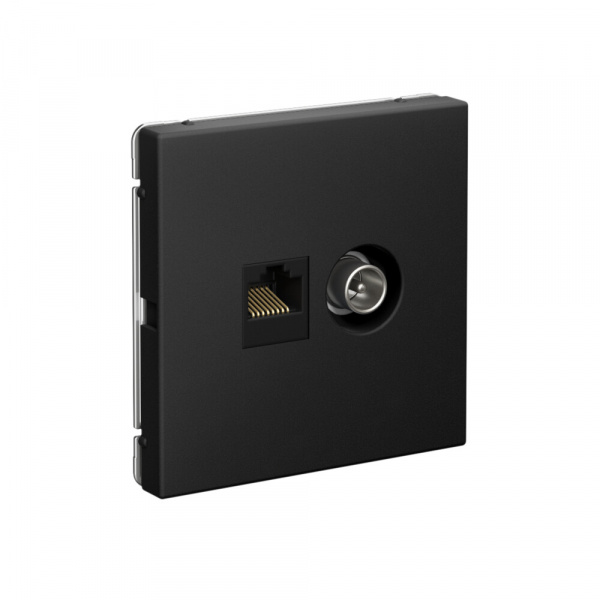 Systeme Electric ArtGallery Карбон Розетка двойная ТВ + компьютерная RJ45, кат. 5Е