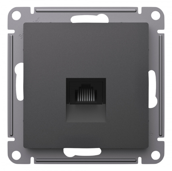 Systeme Electric AtlasDesign Базальт Розетка компьютерная RJ45, кат. 5Е, механизм