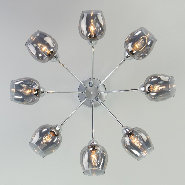 Потолочная люстра с плафонами 30164/8 хром Eurosvet Marci