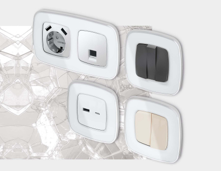 Рамка OMEGA Coint (Белый Стекло органическое/Серебро) 2-ая OF640132