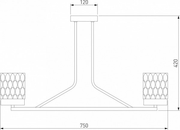 Потолочная люстра со стеклянными плафонами 60127/8 хром Eurosvet Calle