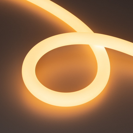 Arlight Лента герметичная MOONLIGHT-TOP-A336-D25mm 24V Warm2300 360deg (14.4 W/m, IP65, 2835, 5m, wire x1) (Прямой вывод кабеля)