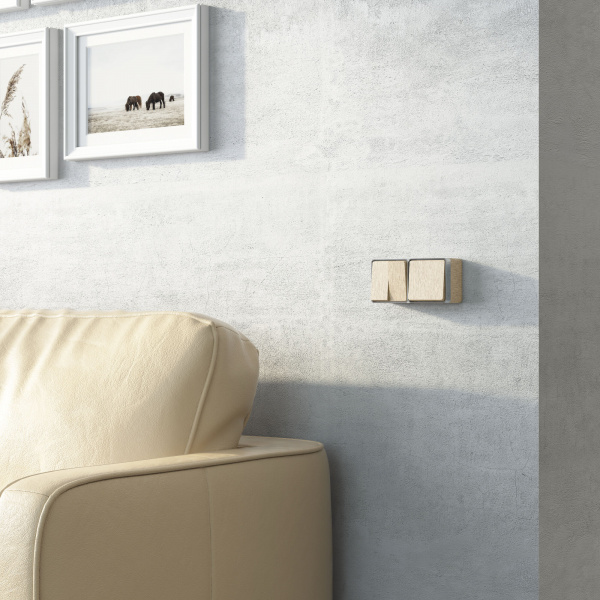 Выключатель одноклавишный Gallant шампань рифленый W5010010