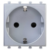 DKC Avanti Закаленная сталь Розетка 2P+E со шторками 2 модуля