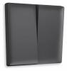 Лицевая панель ALFA (Графит Мягкое касание) для 2-клавишных выключателей QUANT AP9030