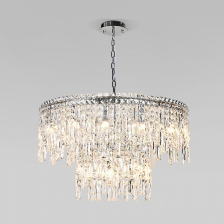 Подвесной светильник с прозрачным хрусталем 60160 хром Eurosvet Blitz