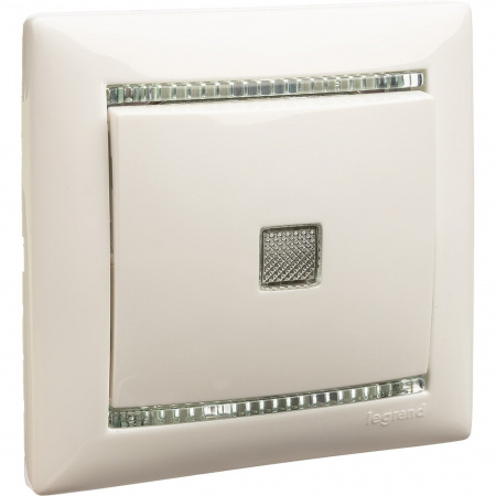 Legrand Valena Бел Выключатель 1-клавишный с подсветкой