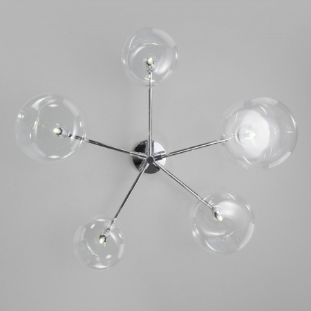 Потолочная люстра со стеклянными плафонами 70128/5 хром Eurosvet Jar Потолочная люстра со стеклянными плафонами 70128/5 хром Eurosvet Jar