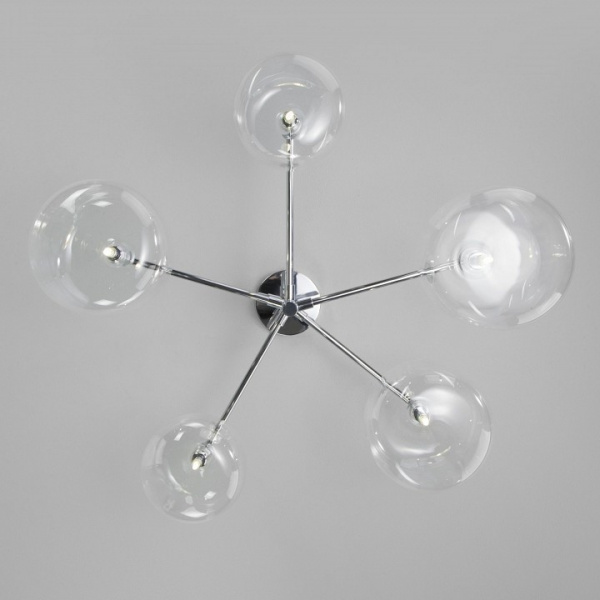 Потолочная люстра со стеклянными плафонами 70128/5 хром Eurosvet Jar Потолочная люстра со стеклянными плафонами 70128/5 хром Eurosvet Jar