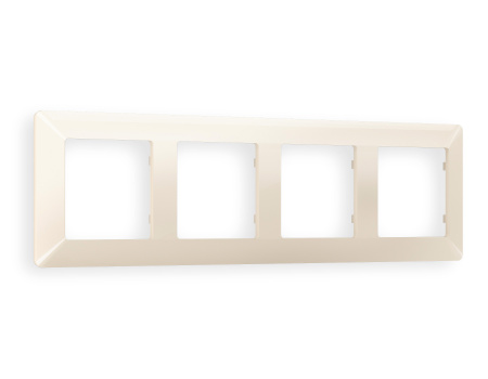 Рамка ALFA Line (Бежевый глянец) 4-ая AF110304