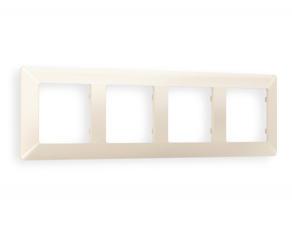 Рамка ALFA Line (Бежевый глянец) 4-ая AF110304