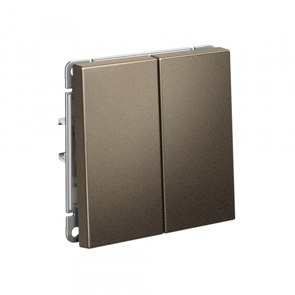 Systeme Electric ArtGallery Мокко Переключатель 2-клавишный, 10АХ, механизм, быстрозажим. клем.