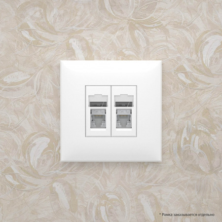 DKC Avanti Белое облако Розетка RJ-45 5e двойная экранированная