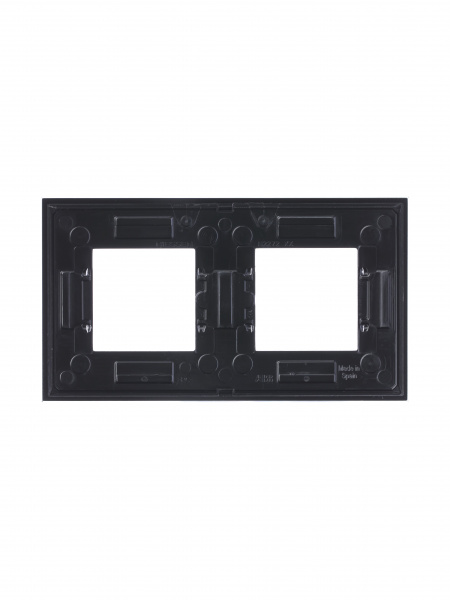 ABB NIE Zenit Стекло черное Рамка 2-я 2+2 мод