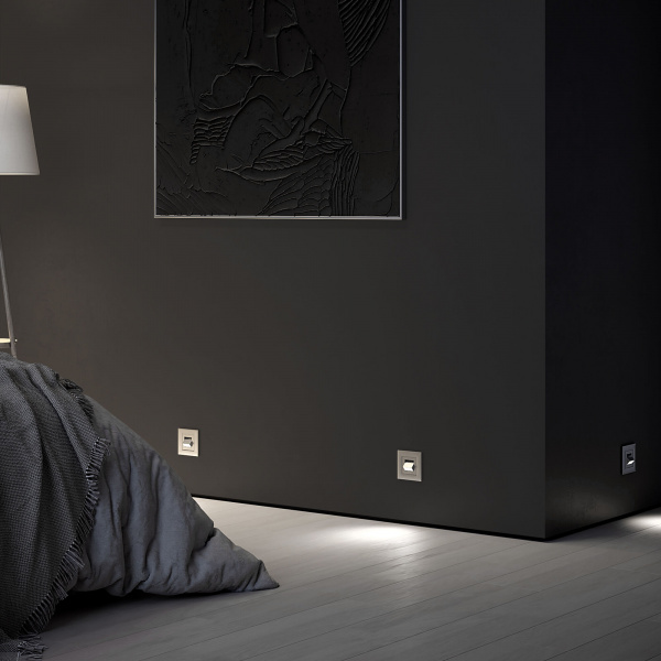 Поворотная встраиваемая LED подсветка Turn (серебряный) W1154706