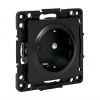 EKF PROxima Стокгольм Черный Розетка с/з, со шторками, 16А ,винт.клеммы