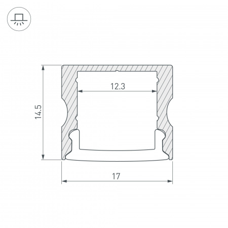 Профиль Arlight ARH-LINE-2315-2000 ANOD 036331