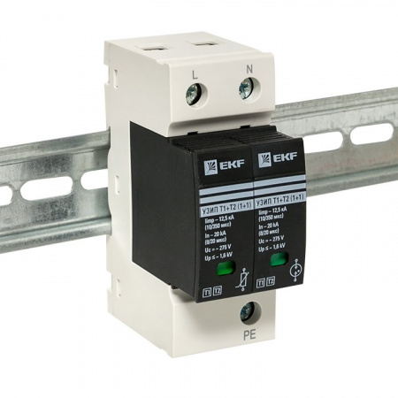 EKF Устройство защиты от импульсных перенапряжений Т1+Т2; Iimp-12,5kA; In-20kA; Uc-275В; 1+1