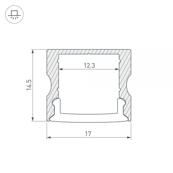 Профиль Arlight ARH-LINE-2315-2000 ANOD 036331