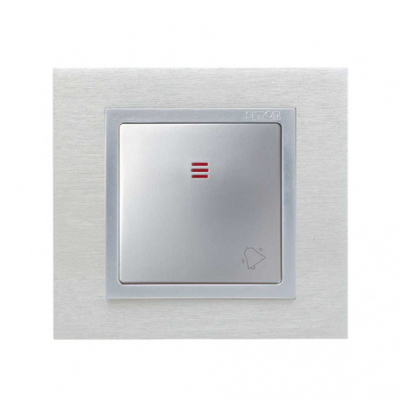 Simon 82 Алюминий Накладка с пиктограммой "звонок" для 1-клав. мех. с подсв., S82,82N